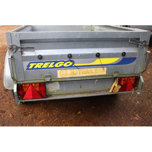 518 - Trelgo galvanised trailer measures approx. 5ft