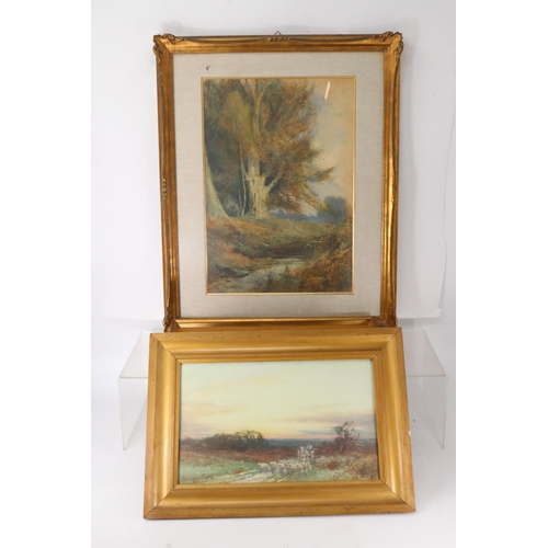 394A - Bucolic scene by Sylvester Stanardd together with a lake scene by G Stevens and a river and woodland... 