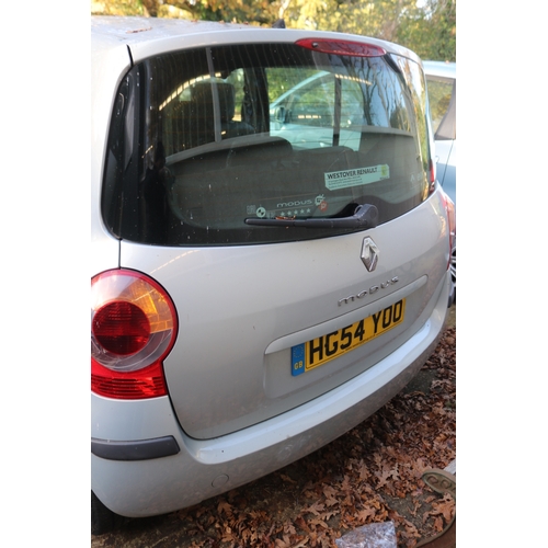 1 - Renault Modus 5 door hatchback automatic - registration HG54 YOO, one key, no V5 mileage 69,500 (not... 