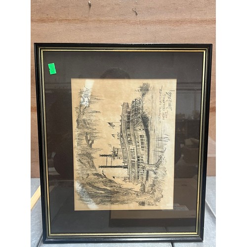 83 - Two framed prints both signed Don Davey, one of steamer natchez New Orleans, and California Street S... 