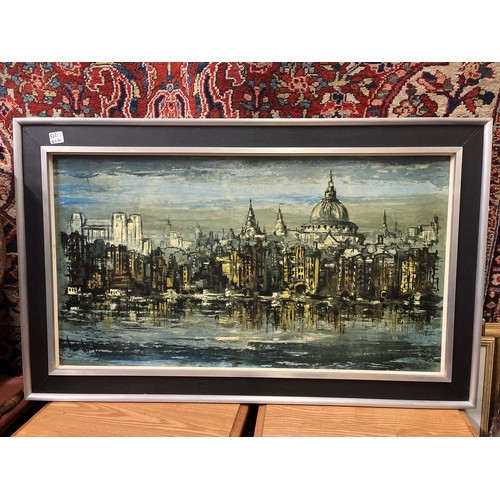 522 - A large Ben Maile print of a London Scene