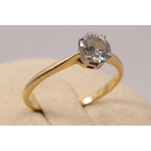 202 - An 18ct gold diamond solitaire ring (approx. 3/4 carat)