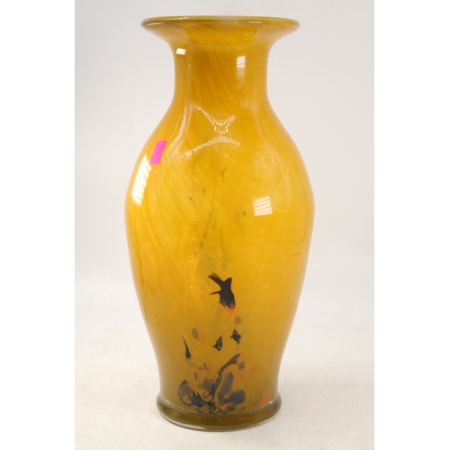 241 - Chinese glass vase decorated koi