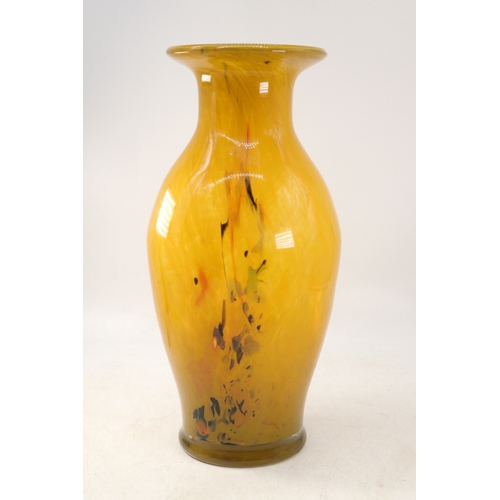 241 - Chinese glass vase decorated koi