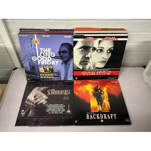 435 - A selection of Laser disc films to include Schindlers List, Backdraft, Conspiracy Theory, The Long G... 