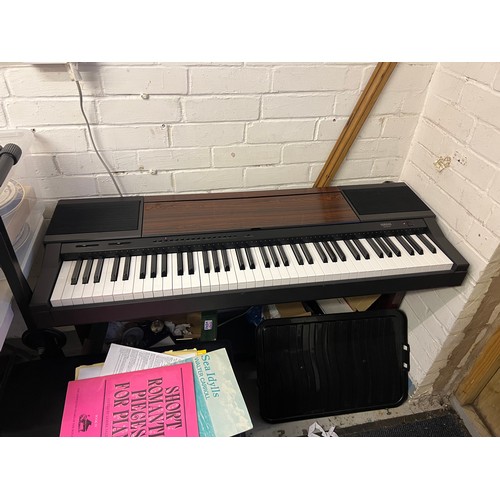 475 - A Casio Keyboard together with a Yamaha Clavinova and two stools