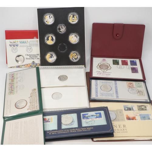 260 - A Turner Bicentenary medallic first day cover, Edmonton 1978 coin cover, The 25th Anniversary of the... 