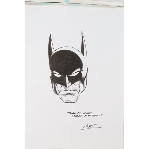 697 - A selection of comic con and comic artist original and printed artwork some signed to include AJ Cro... 