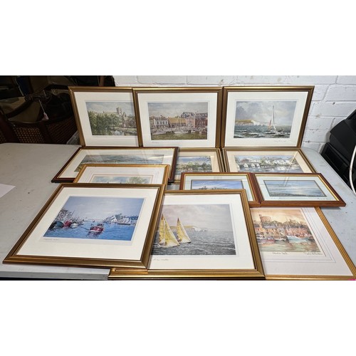 473 - A selection of local interest prints to include Christchurch Priory, Robin Davidson prints, The Need... 