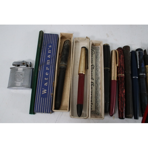 10 - Selection of vintage and later pens, fountain pens etc.