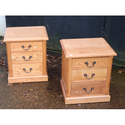 109 - Pair of three drawer bedsides by Cotswold Caners