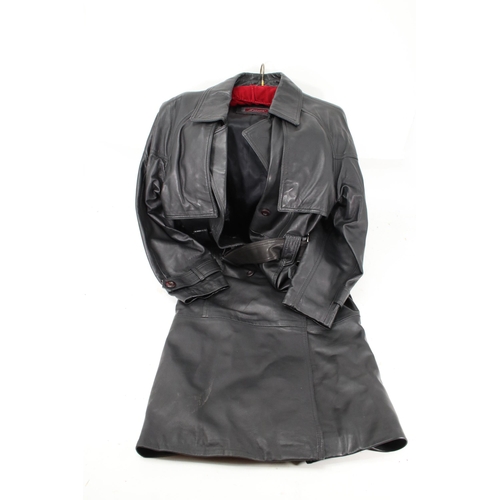 222 - Futura leather full length jacket (Medium) together with a Sardar London leatherjacket (small)