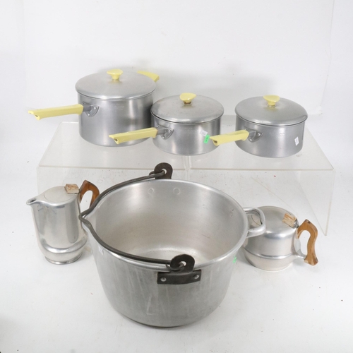 238 - Selection of vintage kitchen pans, Crown Merton, Jam pan etc