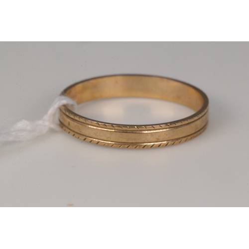 164 - A 9ct gold wedding band/ring (approx. weight 1.3g)