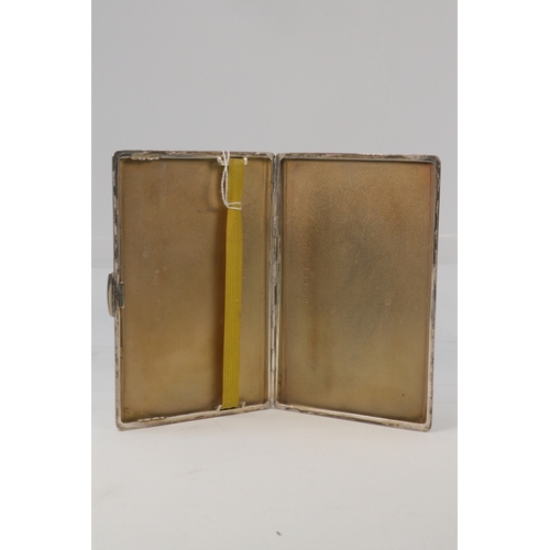 26 - Silver hallmarked cigarette case (approx. weight 180g)