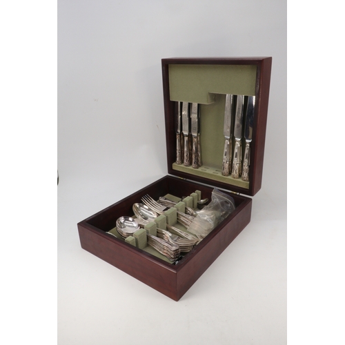 437 - A canteen of Arthur Price cutlery (incomplete) in mahogany finish box