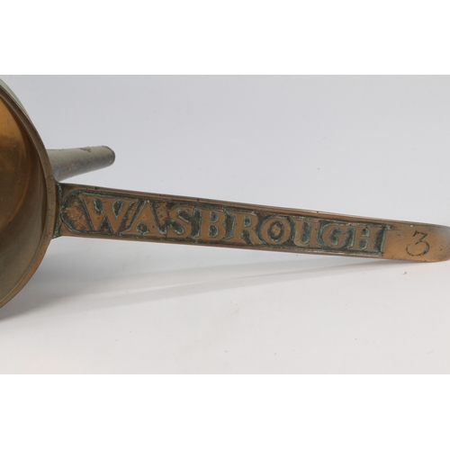 304 - A antique bronze washbrough no3 skillet