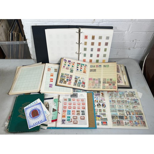 441 - A stamp album of assorted world and commonwealth, stock books, loose stamps etc