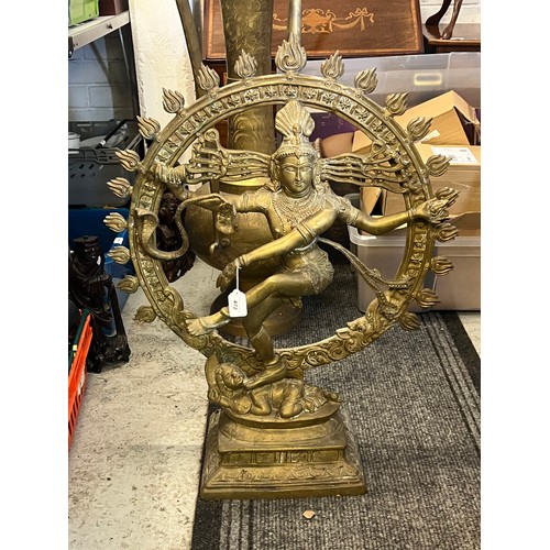 472 - A large Brass Shiva statue (approx. 82cm tall)