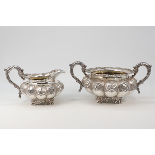 44A - Antique Four piece silver teaset with plated tray

Ivory submission (non transferable) A845SA1R