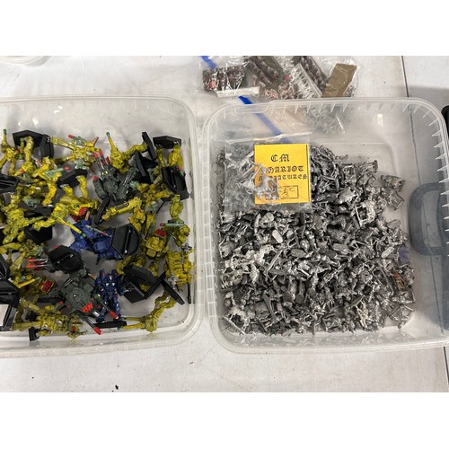 9 - A large quantity of war gaming diecast and plastic, to include painted and unpainted, including Bear... 