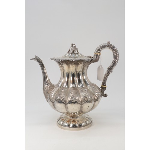 142 - Antique Four piece silver teaset with plated tray

Ivory submission (non transferable) A845SA1R