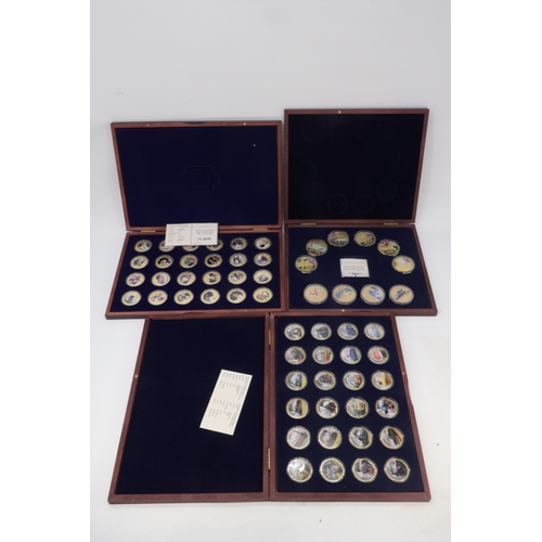 150 - World War ll ten strike set of coins together with Railway twenty four coin set and Diana Her Life i... 