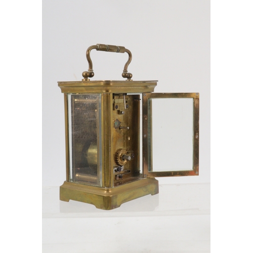 188 - A brass cased carriage clock