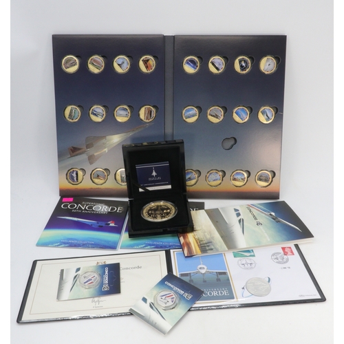 360 - Selection of Concorde related coin sets to include a twenty four coin set entitled Concorde 1976-200... 