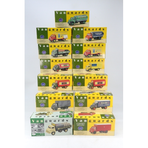 183 - 13 x boxed Vanguards 1:54 scale diecast vehicles to include St Kew Thames Trader, VA9002 Cleveland M... 