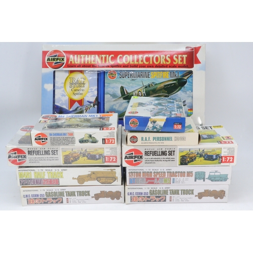 193 - Airfix Spitfire collectors set, together with a selection of unused airfix and others model kits