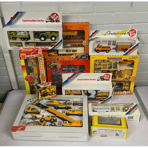 166 - Quantity of vintage and later diecast to include Autocraft, construction sets etc