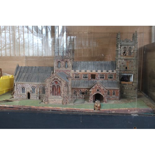 Large scale model of Wimborne Minster on plinth base perspex top (in ...