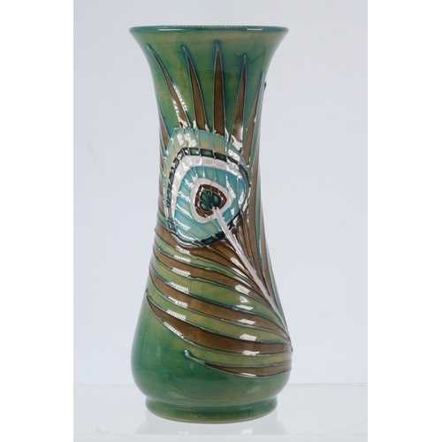 62 - Moorcroft vase, ‘Peacock’, designed by Sally Tuffin for Liberty, late 1980s 21cm high, boxed