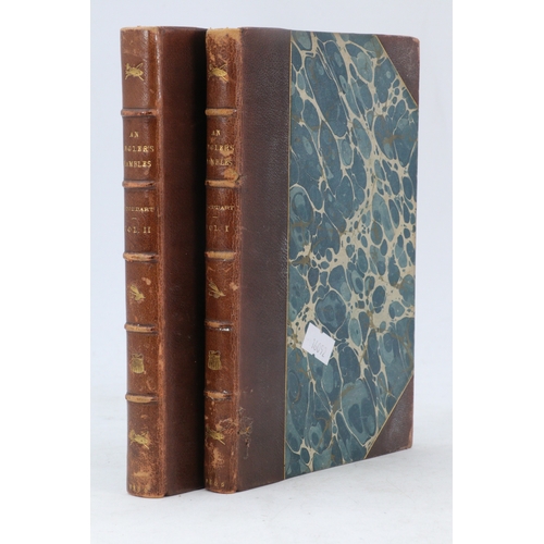 108 - Anglia's Rambles vols 1 & 2 dated 1866 leather bound books