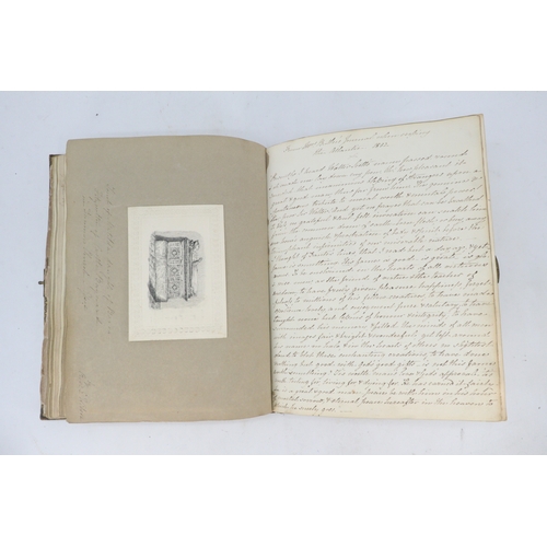 109 - Early 19th Century and later scrap book relating to the Hind family in particular Rev. Thomas Hind a... 