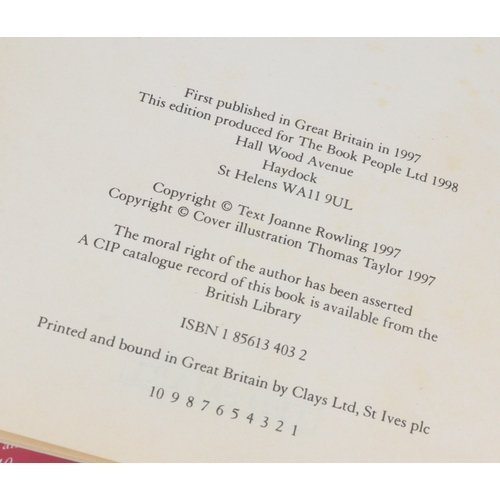 110 - Harry Potter and the Philosopher's stone Ted Smart The Book People 1st edition first print 1998, wit... 