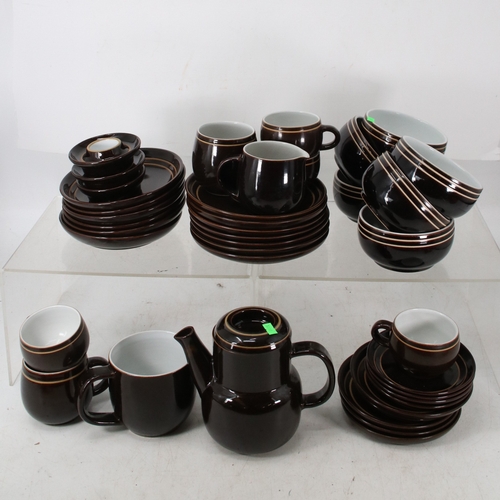 78 - A large quantity of brown Denby dinner and tea ware