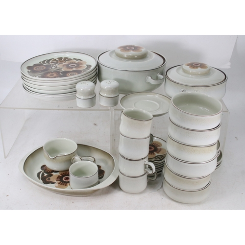 106 - A quantity of Westbury Denby tea and dinnerware, cups, plates, saucers, casserole dishes etc