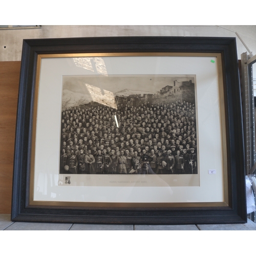 97 - Large framed photographic montage titled Kabul - Kandahar August 1880 published in 1911