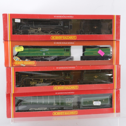Four Hornby boxed locomotives R374, R330, R313, and R373