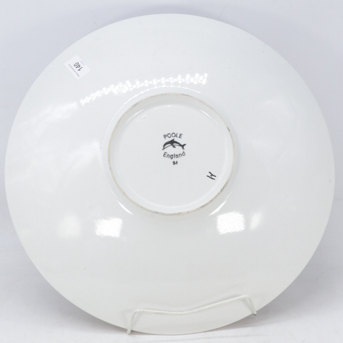 140 - Large Poole Pottery charger, Delphis pattern marked 54 to base (approx. 41cm diameter)