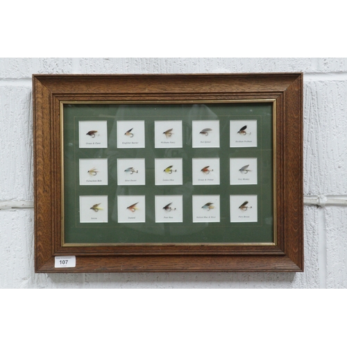116 - A framed selection of fishing flies