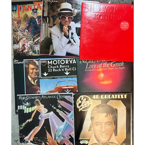 539 - A selection of assorted Vinyl records to include Elvis, Elton John, Neil Diamond, Glen Campbell, Joh... 