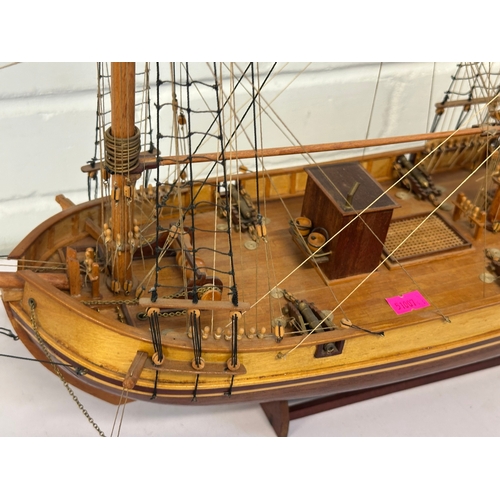 657 - Large model wooden galleon/boat, measures approx.  89cm long
