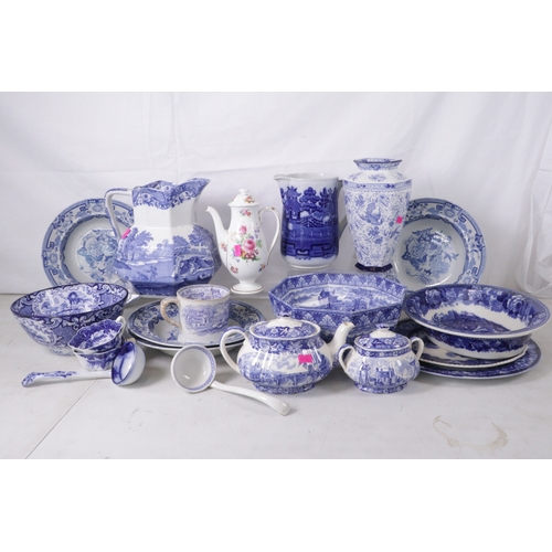 532 - Good selection of assorted Antique and later ceramics Blue and White, Royal Doulton teapot , Plates ... 