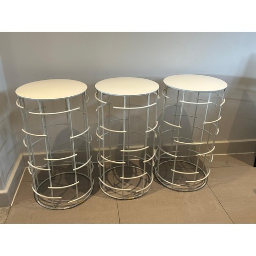 552 - Three contemporary metal stools