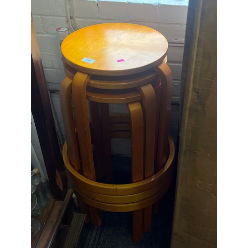 359 - Three Scandinavian style stacking stools