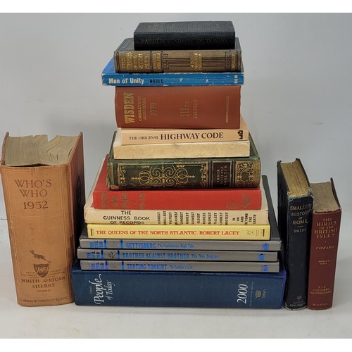 506A - Selection of assorted vintage to later books to include leather bound copy of Miltons poetical works... 