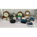 Selection of mantle clocks, alarm clocks etc